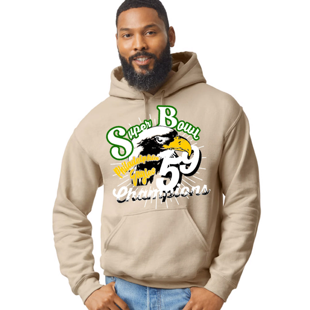 Unisex Screen Print Papi DeVonta Smith Philadelphia Eagles Super Bowl 59 Hoody Tan