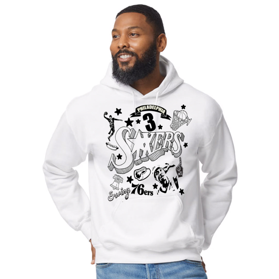 Unisex Screen print Papi Philadelphia Sixers Cultural Symbols Hoody