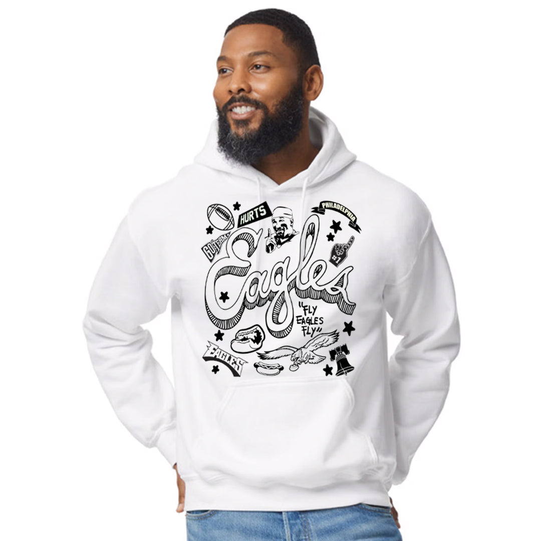 Unisex Screen print Papi Philadelphia Eagles Cultural Symbols Hoody