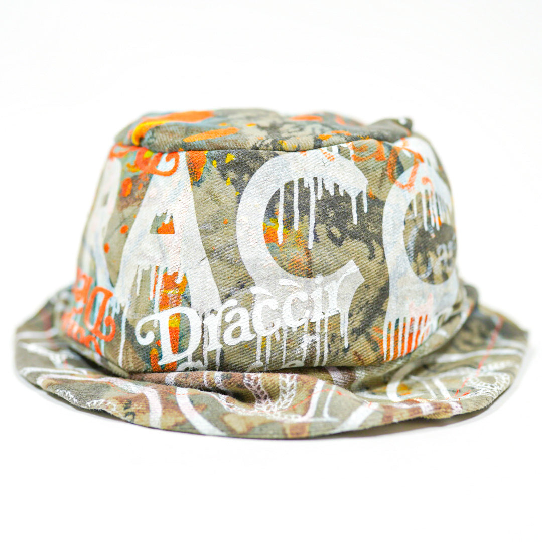 DRACCIR DESTROYED DENIM BUCKET HAT 2319.13 - SAHARA