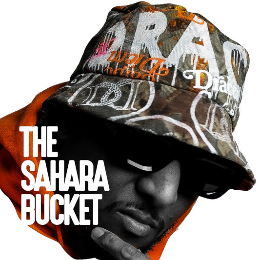 DRACCIR DESTROYED DENIM BUCKET HAT 2319.13 - SAHARA