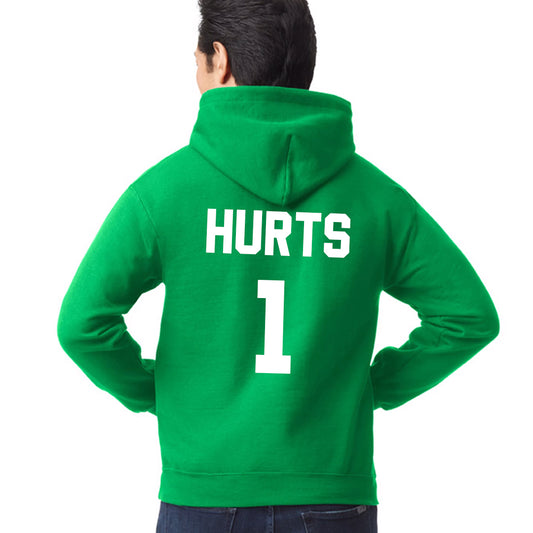 Unisex Screen Print Papi Philadelphia Eagles Jalen Hurts Super Bowl 59 Champions Hoody Kelly Green