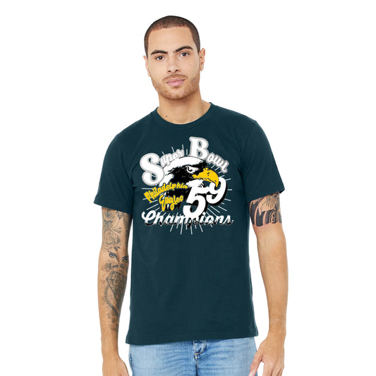 Mens Fashion Tee - Screen Print Papi Philadelphia Eagles Super Bowl 59 T Shirt Atlantic Green (Copy)