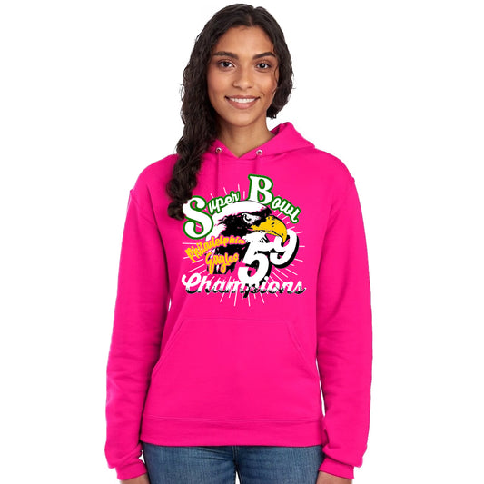 Unisex Screen Print Papi No Name/ Number Philadelphia Eagles Super Bowl 59 Hoody Pink