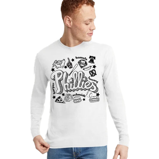 Unisex Screen print Papi Philadelphia Phillies Cultural Symbols Long Sleeve T Shirt