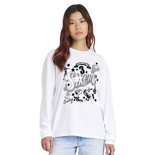 Unisex Screen Print Papi Philadelphia Sixers Cultural Symbols Long Sleeve T Shirt