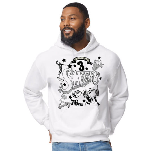 Unisex Screen print Papi Philadelphia Sixers Cultural Symbols Hoody