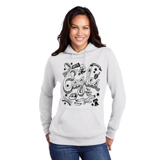 Womens Screen print Papi Philadelphia Eagles Cultural Symbols Hoody