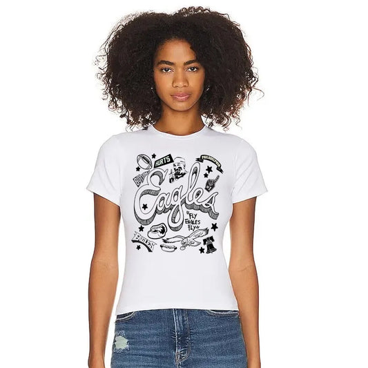Womens Fashion Fit Screen Print Papi Philadelphia Eagles Cultural Symbols T Shirt
