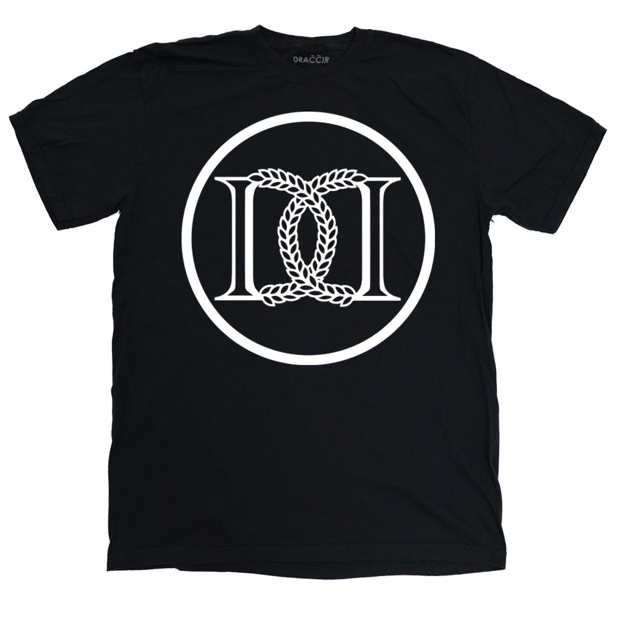 Wreath Monogram T Shirt Black